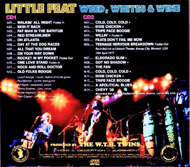 Little Feat/Kizudarake no Truck Yarou MO, USA 1977 Soundboard Edition & more - Image 2