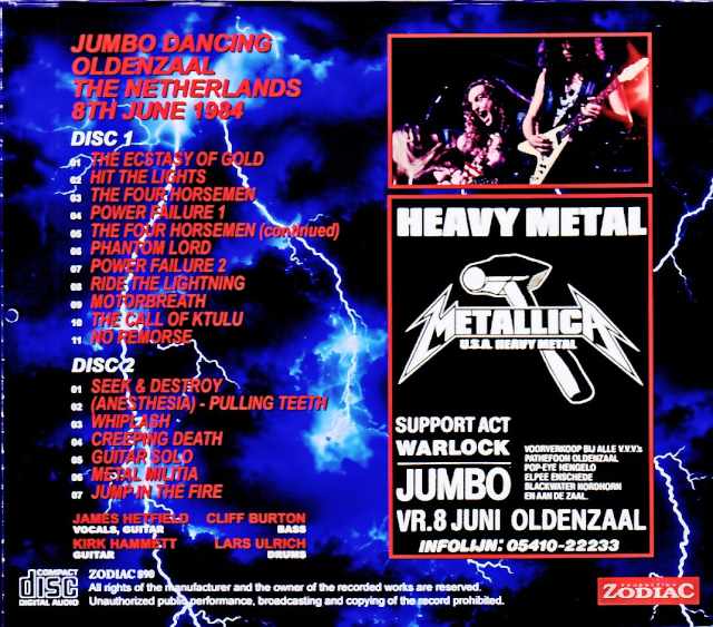 Metallica/Netherlands 06.08.1984 - Image 2