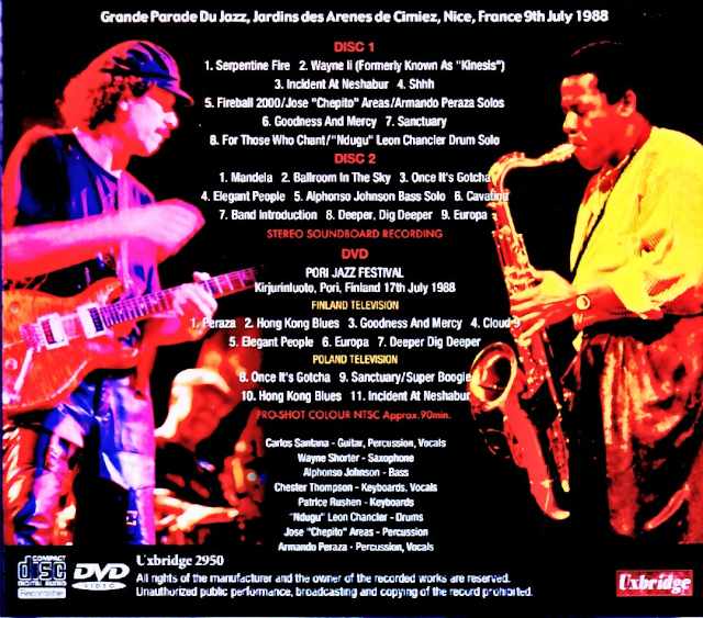 Santana/France 07.09.1988 Complete FM Broadcast Edition & more - Image 2