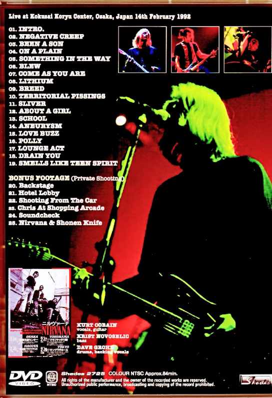 Nirvana/Osaka,Japan 02.14.1992 & more - Image 2