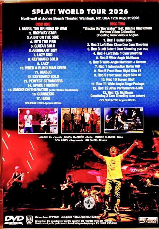 Deep Purple Ritchie Blackmore/NY,USA 08.12.2026 Multi-Cam Edition - Image 2