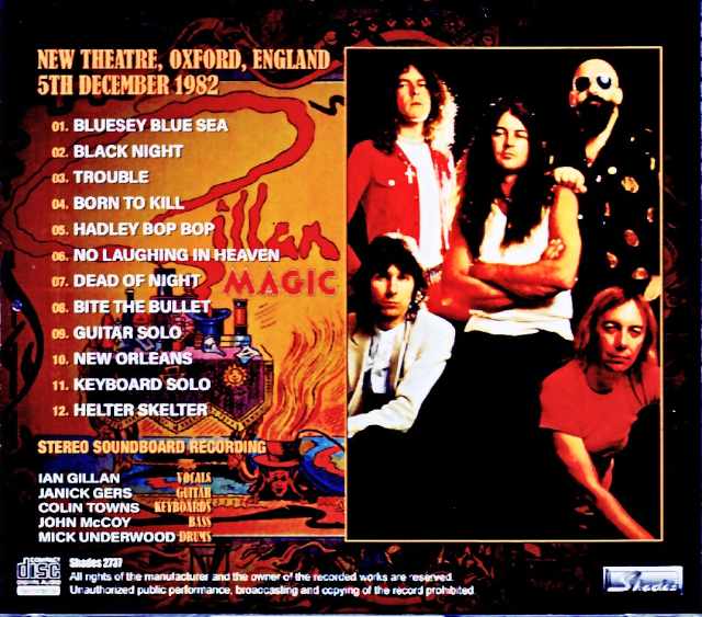 Gillan/England,UK 12.05.1982 FM Broadcast Edition - Image 2
