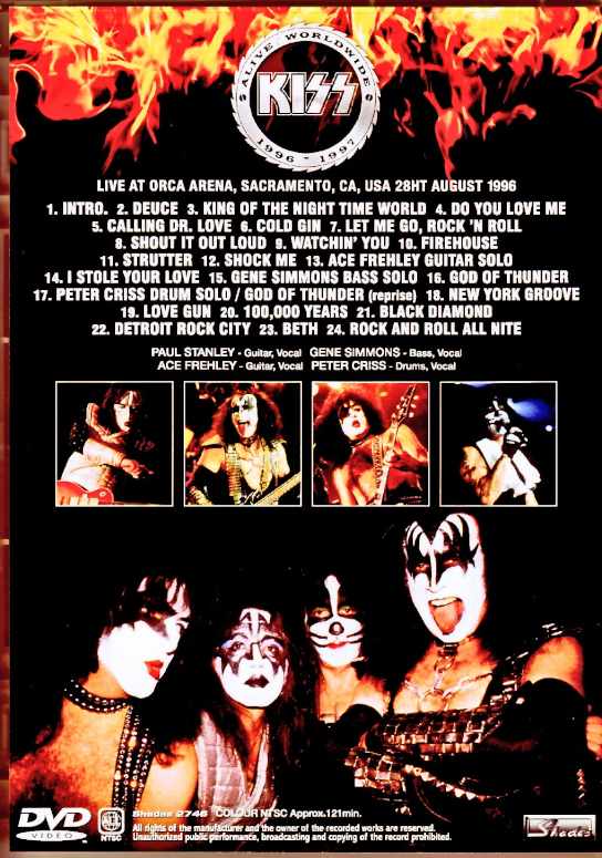 Kiss/CA,USA 08.28.1996 Complete 2Cam Mix Edition - Image 2