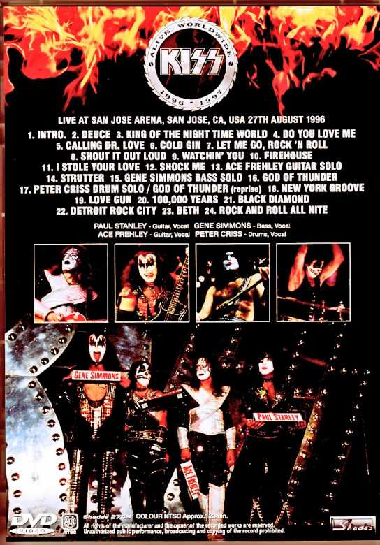 Kiss/CA,USA 08.27.1996 Complete 3Cam Mix Edition - Image 2
