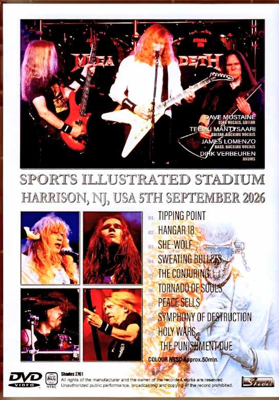 Megadeth/NJ,USA 09.05.2026 Complete - Image 2