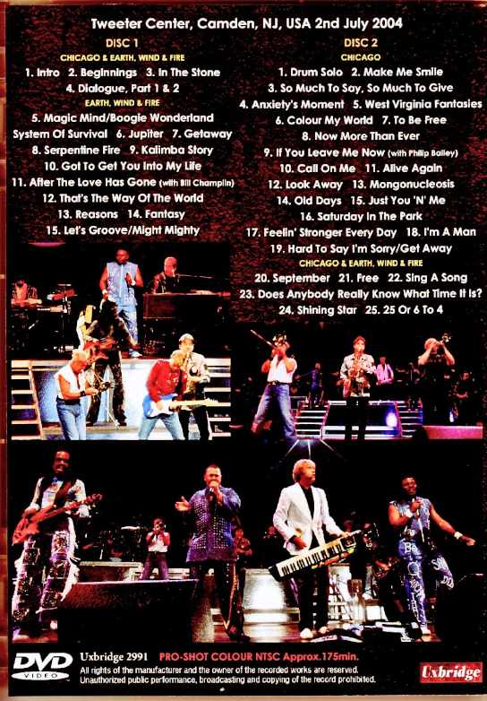 Chicago Earth,Wind and Fire/NJ,USA 07.02.2004 Complete Pro-Shot Edition - Image 2